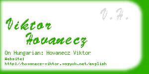 viktor hovanecz business card